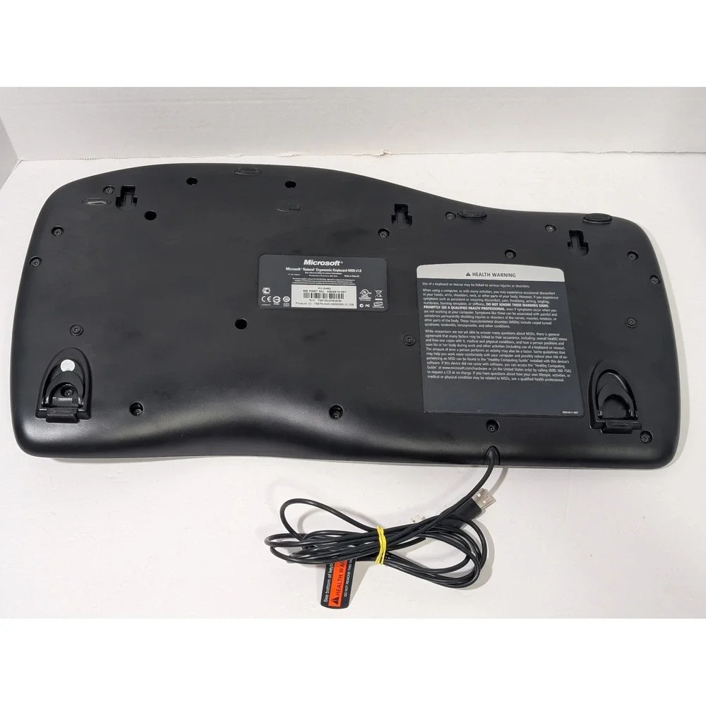 Microsoft Ergonomic Keyboard Black Good Wired USB 4000 v1.0 KU-0462